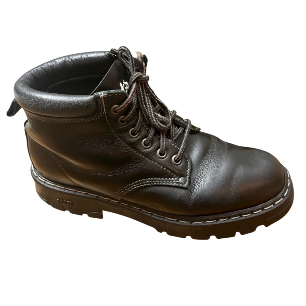 Roots Black Leather Tuff Boots